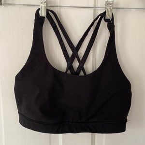 Lululemon black energy sports bra - size 6